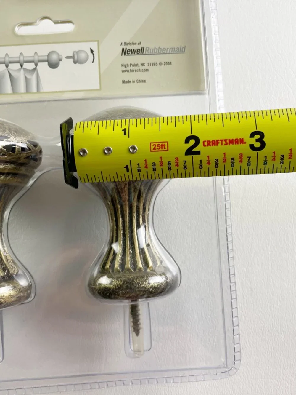 Kirsch Anodized Bronze Finials for 1 3/8
